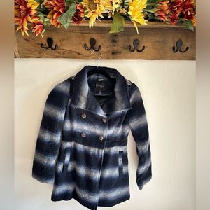 Jessica Simpson Ombre Peacoat Winter Coat Blue Black Gray
